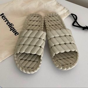 Tan slides/ slippers